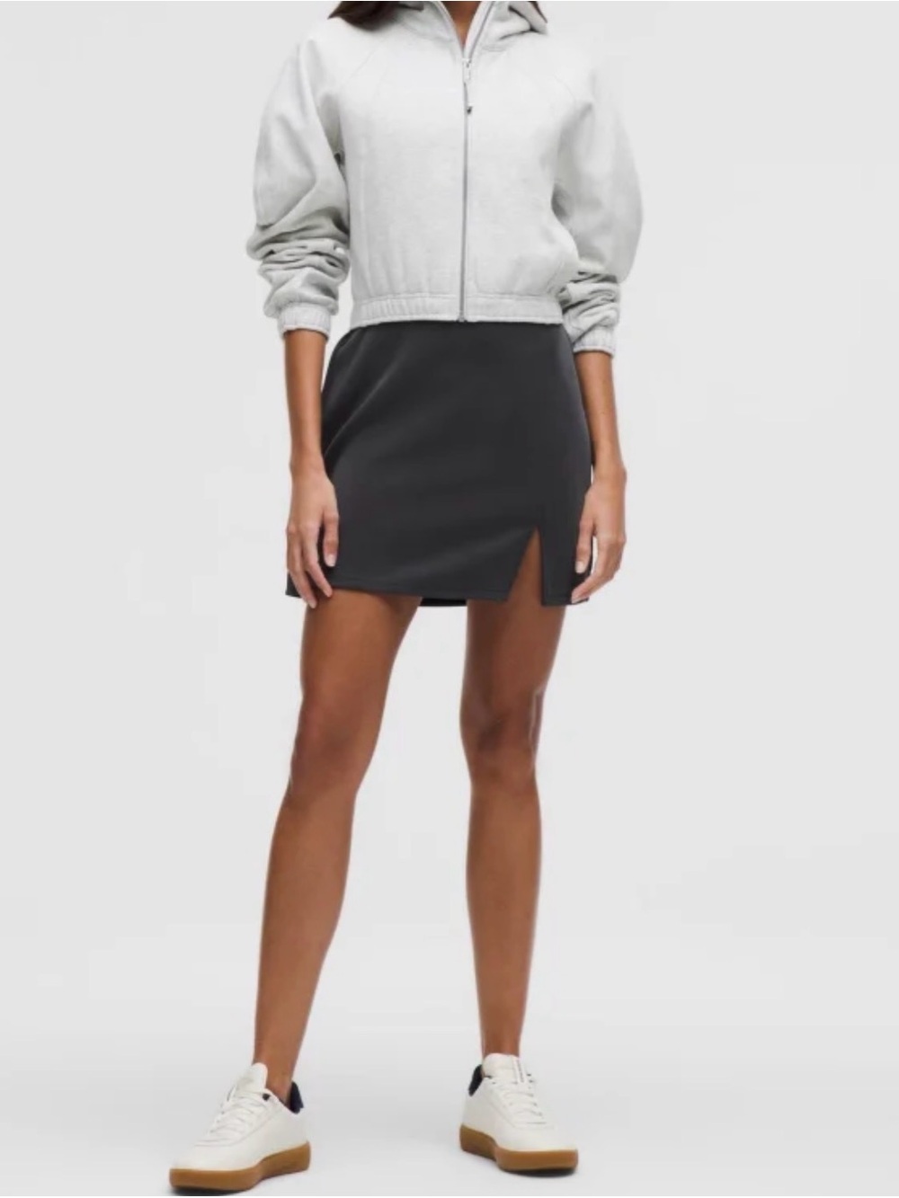 NWT Lululemon Softstreme high-rise mini skirt medium faded black